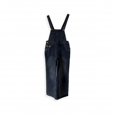 PRADA LOGO DENIM OVERALLS 
